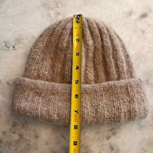 Cozy Neutral Ribbed Knit Beanie - Tan